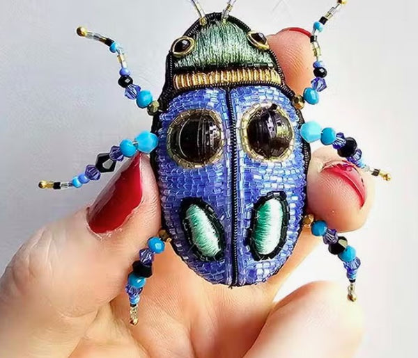 Norbert the Beetle Brooch - Céleste Mogador