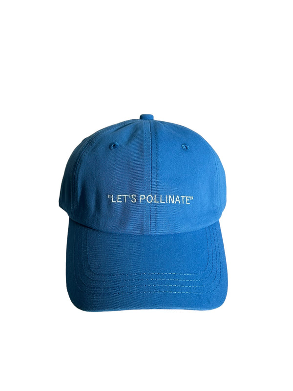 "Let's Pollinate" Blue Baseball Cap